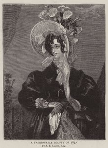 Una belleza de moda de 1837 de Alfred Edward Chalon